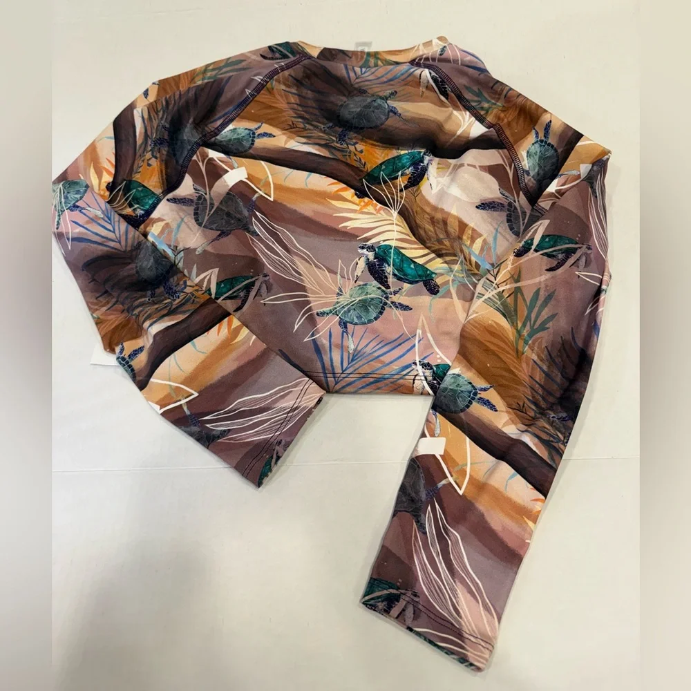Floral Long Sleeve Swim Top - Picture 4 of 10